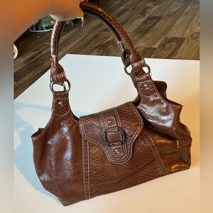 Sag Harbor - faux leather shoulder bag.